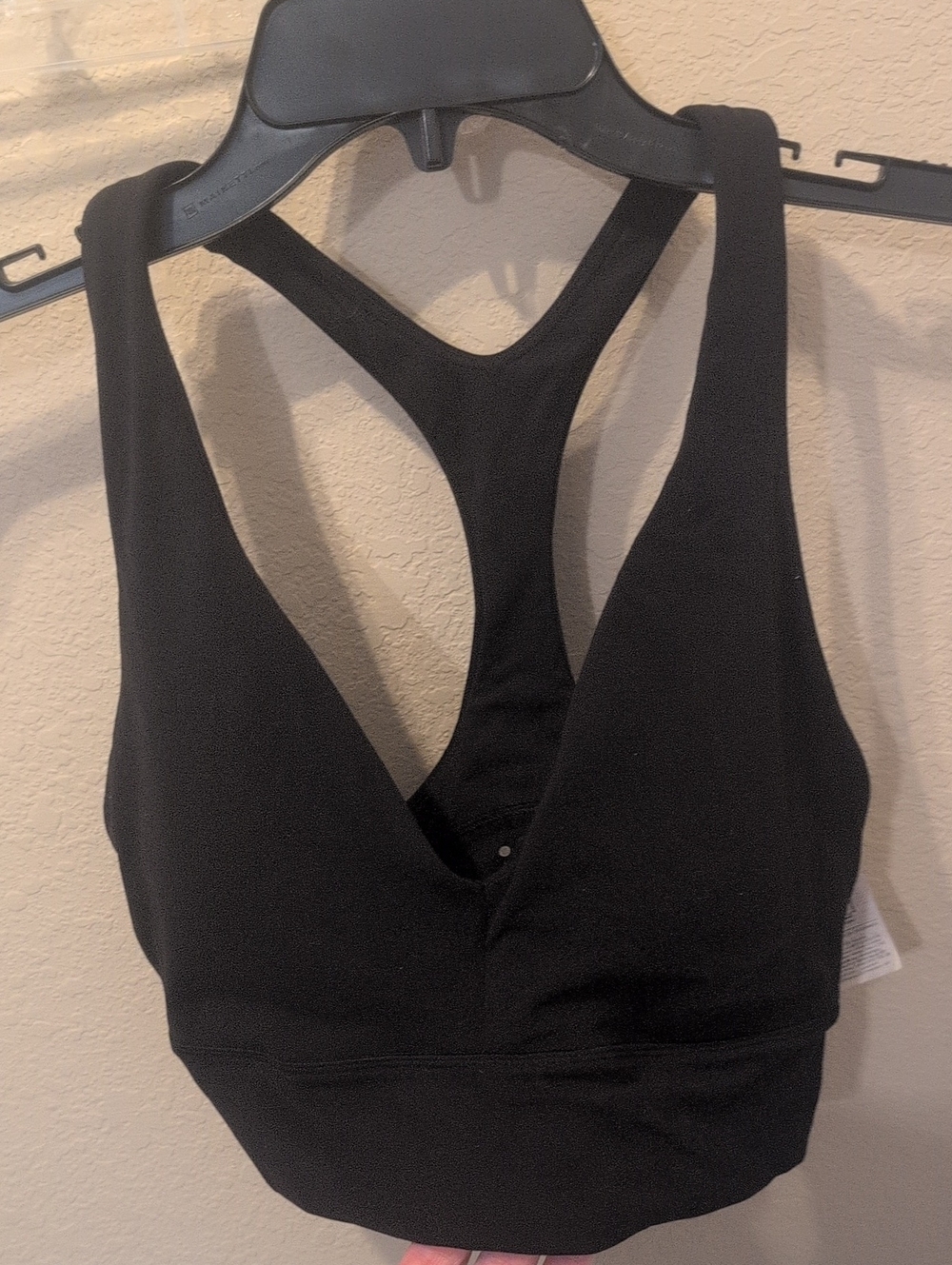 Athleta Black V‑Front Racerback Sports Bra